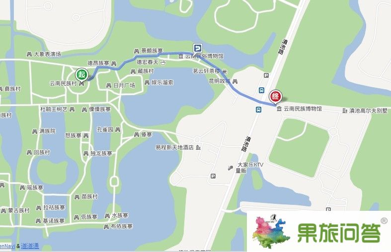 云南民族村到云南民族博物館有多少公里?怎么坐車(chē)?